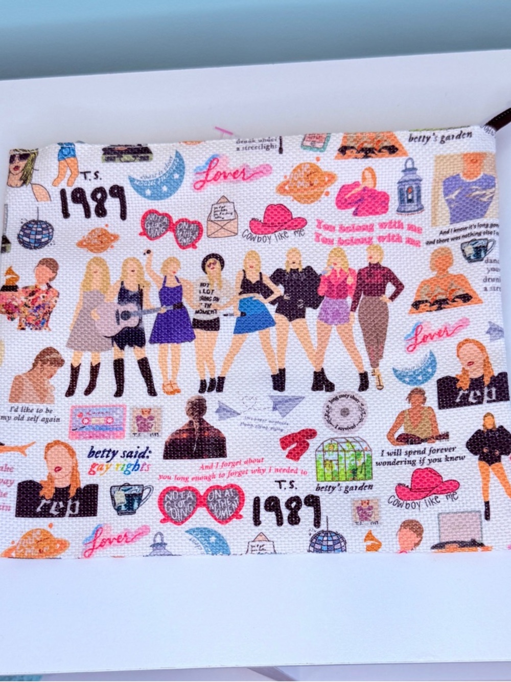 NWOTSource Unknown Wristlet Pouch with Multicolor Taylor Swift Era Tour Graphics - Picture 2 of 9